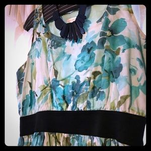 Green & Blue Floral Print Sundress